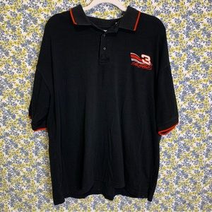 Vintage Black NASCAR Dale Earnhardt Competitors View Embroidered Racing Polo